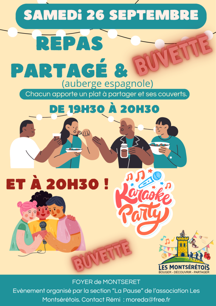 Soirée repas partagé et Karaoké (La Pause)